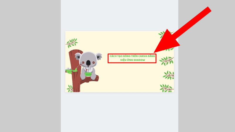 H&igrave;nh minh họa cho đối tương văn bản cần tạo b&oacute;ng